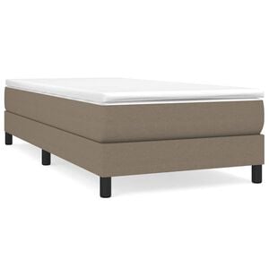vidaXL Cadre de lit &agrave; lattes taupe 90x190 cm tissu