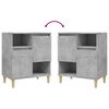 vidaXL Buffets 2 pcs gris b&eacute;ton 60x35x70 cm bois d'ing&eacute;nierie