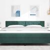 vidaXL T&ecirc;te de lit LED Vert fonc&eacute; 180 cm Cuir synth&eacute;tique