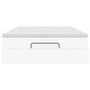 VidaXL Cadre de lit ottoman avec matelas blanc 140x190 cm similicuir