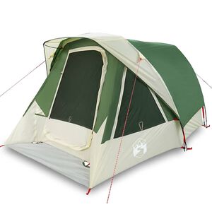 vidaXL Tente de camping de cabine 4 personnes vert imperm&eacute;able
