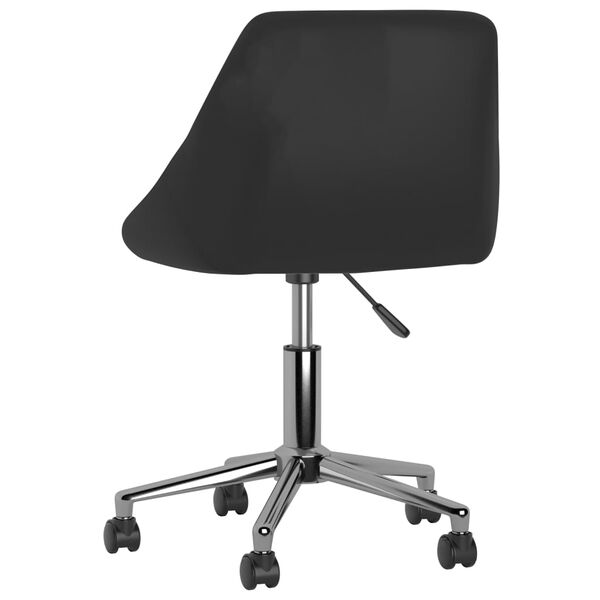 vidaXL Chaise pivotante de salle &agrave; manger Noir Similicuir