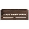 vidaXL Lit de jour avec tiroirs sans matelas ch&ecirc;ne marron 75x190 cm