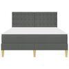 vidaXL Cadre de lit avec matelas Gris fonc&eacute; 120 x 190 cm tissu