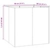 vidaXL Jardini&egrave;re rouill&eacute; 80x80x80 cm acier inoxydable