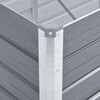 vidaXL Lit sur&eacute;lev&eacute; de jardin Acier galvanis&eacute; 320x80x45 cm Gris