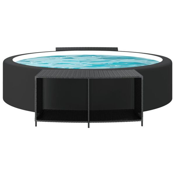 vidaXL Étagères de rangement 2 pcs noir résine tressée