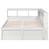 vidaXL Lit bibliothèque sans matelas blanc 120x190 cm bois pin massif