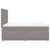 vidaXL Sommier &agrave; lattes de lit avec matelas Taupe 160x200 cm Tissu
