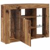 vidaXL Meuble TV LED d'Angle Bois ancien 100x40x68cm Bois d'ing&eacute;nierie