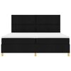 vidaXL Lit &agrave; ressort LED avec matelas Noir 200 x 200 cm tissu