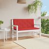 vidaXL Coussin de banc de jardin rouge 120x(50+50)x7 cm tissu oxford