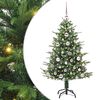 vidaXL Arbre de No&euml;l artificiel pr&eacute;-&eacute;clair&eacute; avec ensemble de boules