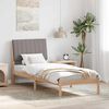 vidaXL Cadre de lit avec t&ecirc;te de lit Marron 75 x 190 cm Pin massif