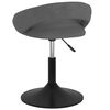 vidaXL Chaises pivotantes &agrave; manger lot de 6 Gris fonc&eacute; Velours