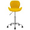 vidaXL Chaise pivotante de salle &agrave; manger Jaune moutarde Velours