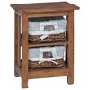 vidaXL Table d'appoint Marron Bois massif d'acajou