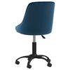 vidaXL Chaises pivotantes &agrave; manger lot de 2 bleu velours