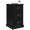 vidaXL Cabinet de chevet avec tiroir Ch&ecirc;ne noir 39 x 39 x 67,5 cm