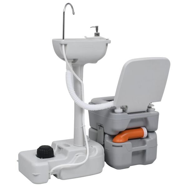 vidaXL Ensemble de toilette support de lavage des mains r&eacute;servoir eau