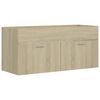 vidaXL Ensemble de meubles de salle de bain Ch&ecirc;ne sonoma Agglom&eacute;r&eacute;