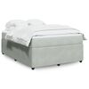 vidaXL Sommier &agrave; lattes de lit et matelas Gris clair 140x190cm Velours