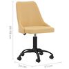 vidaXL Chaises pivotantes &agrave; manger lot de 6 jaune tissu