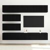 vidaXL Ensemble meuble TV 6 pcs Ch&ecirc;ne noir Bois d'ing&eacute;nierie