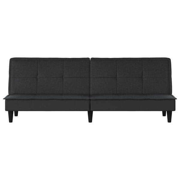 vidaXL Canap&eacute;-lit noir tissu