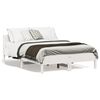 vidaXL Cadre de lit sans matelas blanc 140x190 cm bois de pin massif
