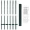 vidaXL Cl&ocirc;ture avec poteau Vert 1,2 x 25 m Acier et PVC