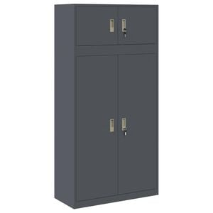 vidaXL Armoire de rangement 2 pc Anthracite 90 x 40 x 180 cm Acier