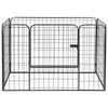 vidaXL Parc robuste pour chiens Noir 120x80x70 cm Acier