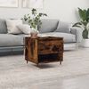 vidaXL Table basse ch&ecirc;ne fum&eacute; 50x46x50 cm bois d'ing&eacute;nierie