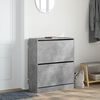 vidaXL Armoire &agrave; chaussures gris b&eacute;ton 80x34x96,5 cm bois d'ing&eacute;nierie