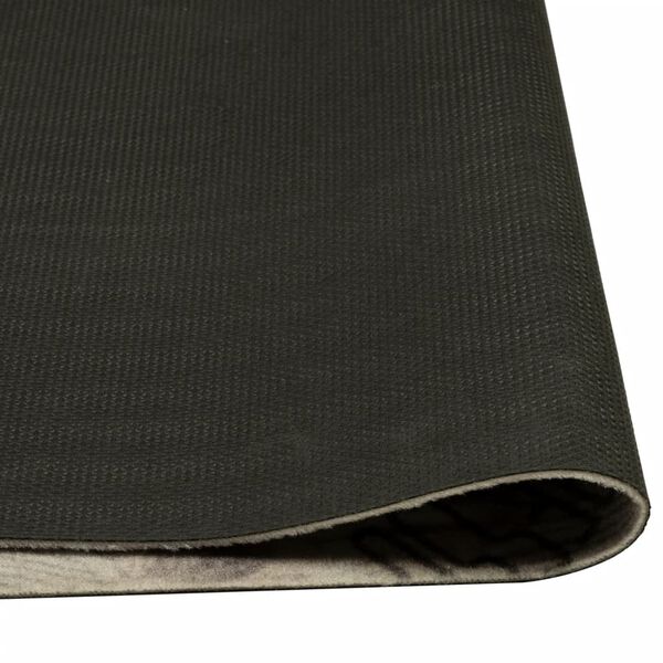 vidaXL Tapis de cuisine lavable imprim&eacute; caf&eacute; gris 45x150 cm velours