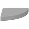 vidaXL &Eacute;tag&egrave;res d'angle flottantes 4 pcs gris 25x25x3,8 cm MDF