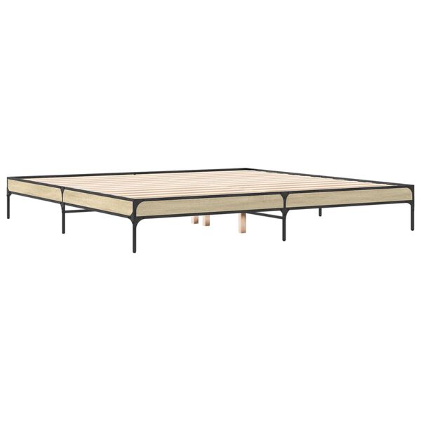 vidaXL Cadre de lit sans matelas ch&ecirc;ne sonoma 180x200 cm