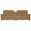 vidaXL Fauteuil de massage inclinable porte-gobelet 4 places taupe