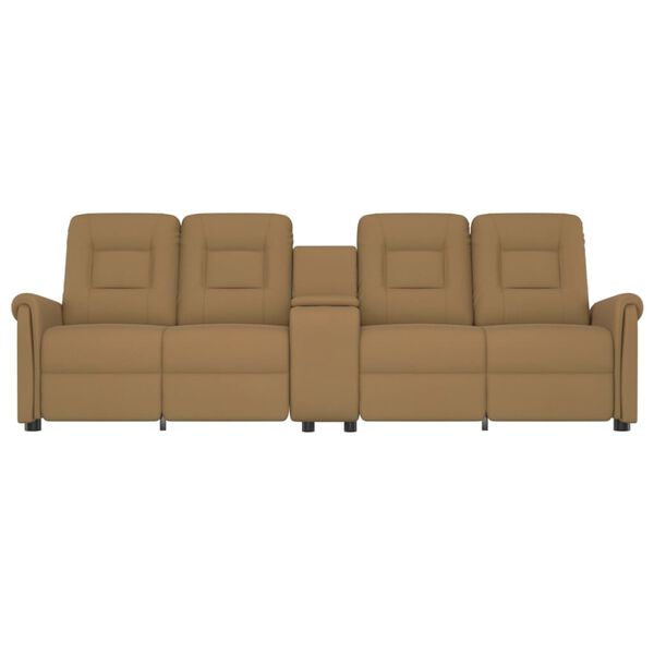 vidaXL Fauteuil de massage inclinable porte-gobelet 4 places taupe