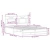 vidaXL Cadre de lit sans matelas ch&ecirc;ne marron 140x190 cm