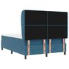 vidaXL Lit &agrave; ressorts avec matelas Bleu fonc&eacute; 200 x 140 cm Polyester