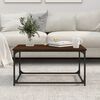 vidaXL Table basse Ch&ecirc;ne marron 80x50x40 cm Bois d'ing&eacute;nierie et fer