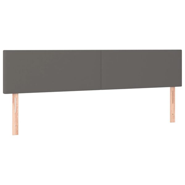 vidaXL T&ecirc;tes de lit Gris 160x5x78/88 cm Similicuir
