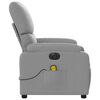 vidaXL Fauteuil de massage inclinable &eacute;lectrique gris clair tissu