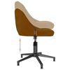 vidaXL Chaise pivotante de salle &agrave; manger Marron Velours