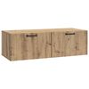 vidaXL Meuble TV mural 98 x 41 x 30 cm Ch&ecirc;ne artisanal