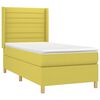 vidaXL Sommier &agrave; lattes de lit matelas et LED Vert 90x200 cm Tissu