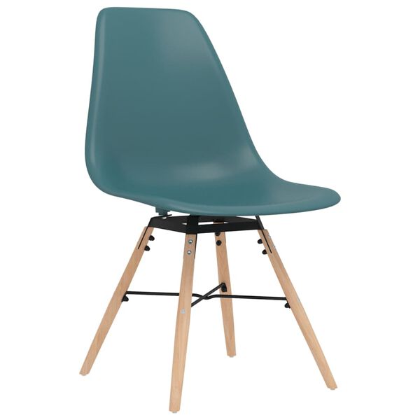 vidaXL Chaises &agrave; manger lot de 2 turquoise PP