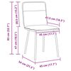 vidaXL Chaises &agrave; manger lot de 6 gris fonc&eacute; velours